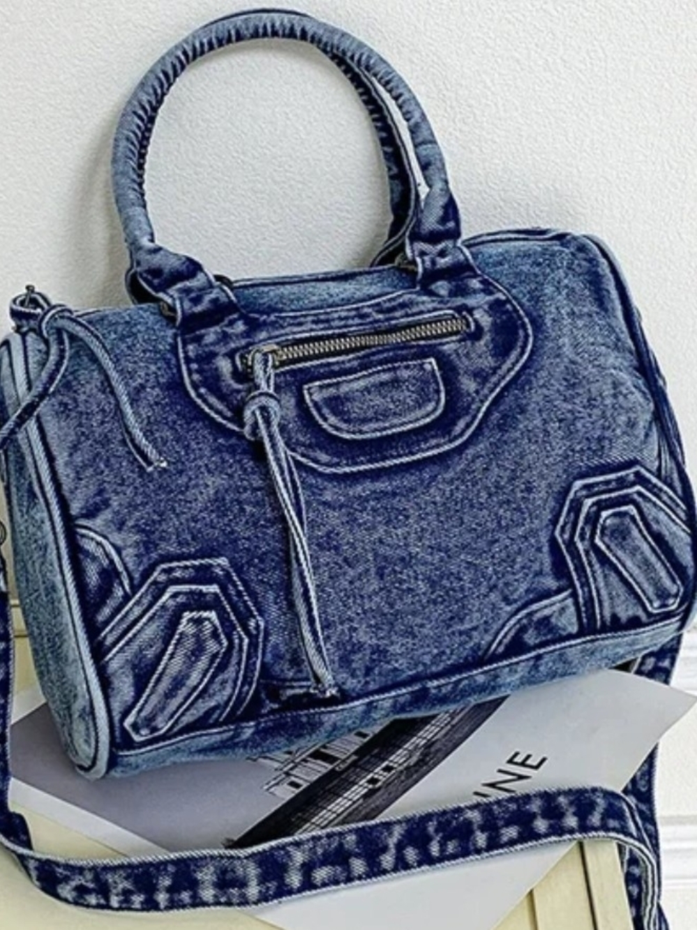 Denim Boston Bag Blue
